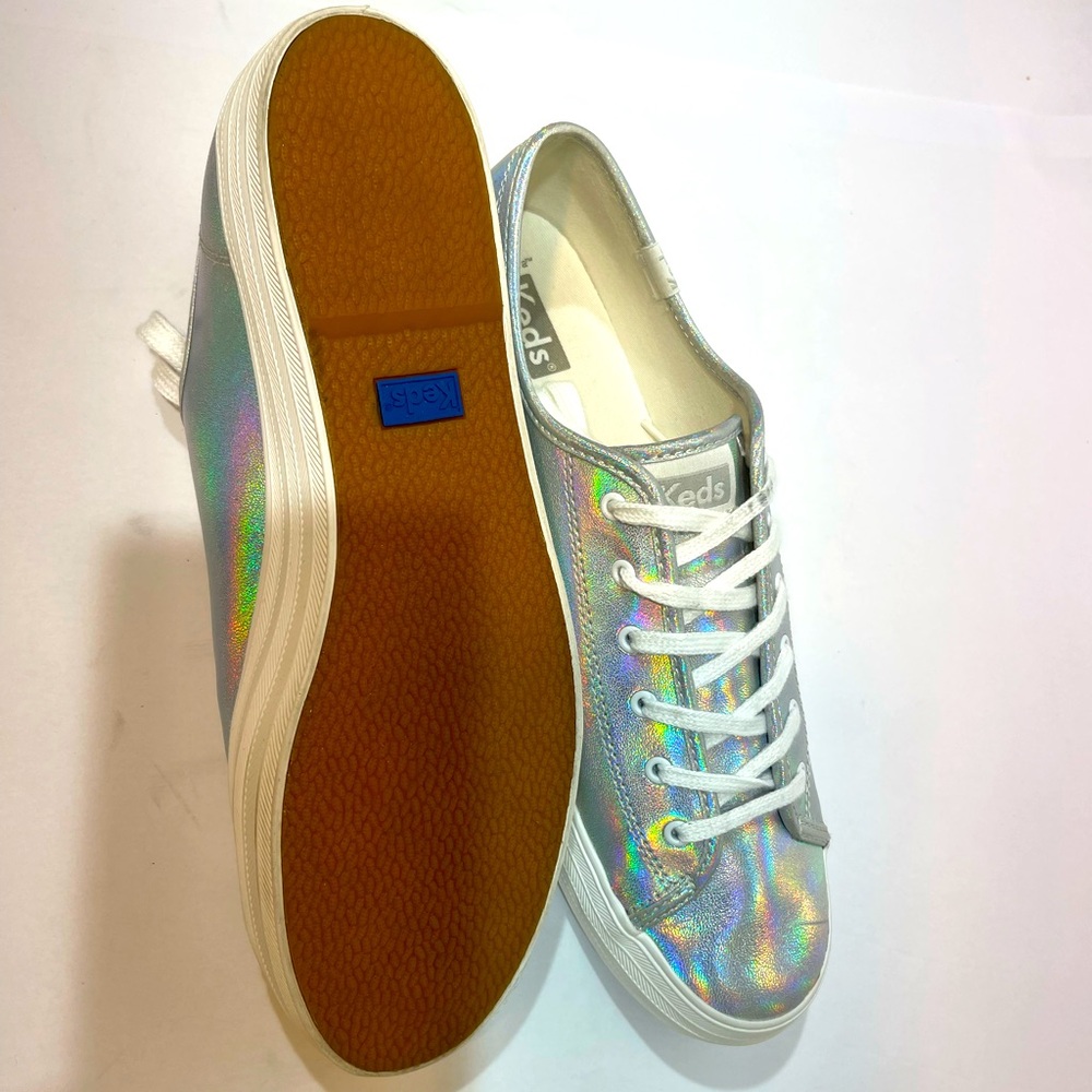 Keds Iridescent Silver Sneakers
Size 10 NWOT - Picture 14 of 16
